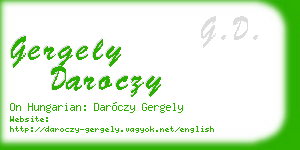 gergely daroczy business card